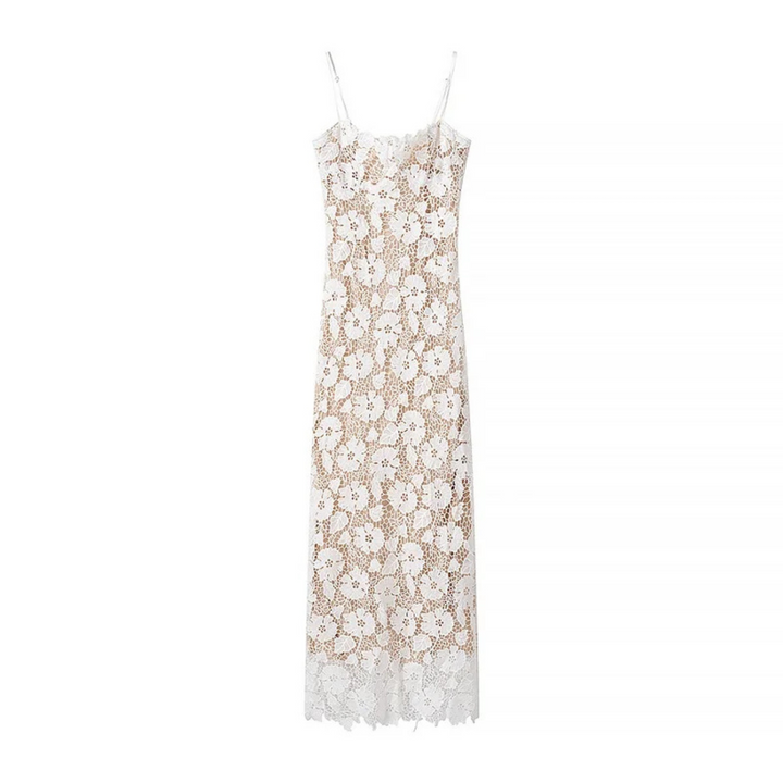 Beate | Midikleid mit Trägern und rückenfreiem Partystil