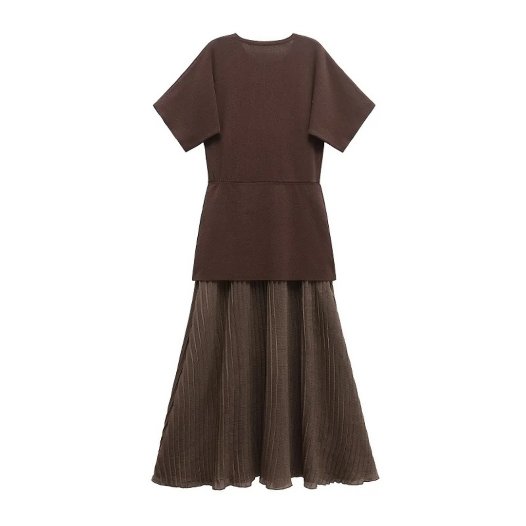 Elke | Sommerkleid mit kurzen Ärmeln und Patchwork-Design