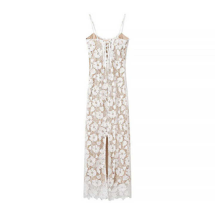 Beate | Midikleid mit Trägern und rückenfreiem Partystil