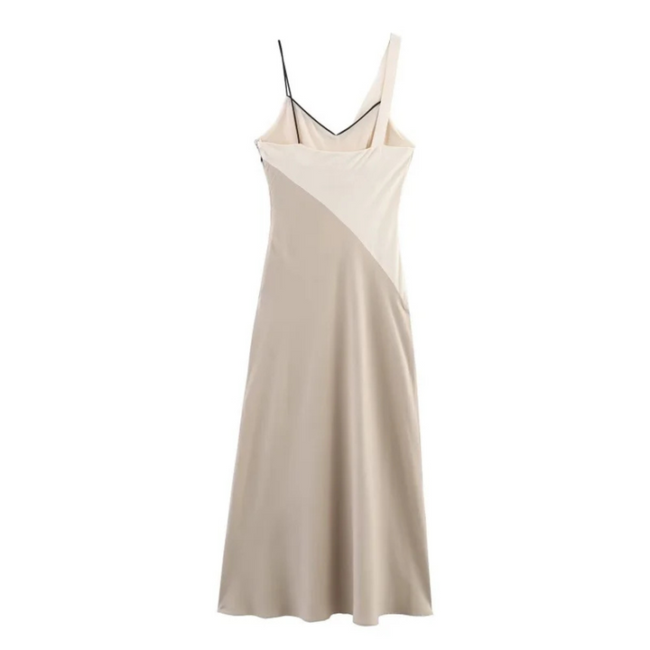 Gisela | Patchwork-Sommerkleid mit Trägern und rückenfreiem Party-Look