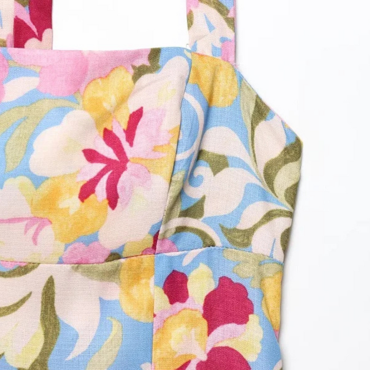 Ute | Schulterfreies, rückenfreies Sommerkleid mit Neckholder für Strand und Party