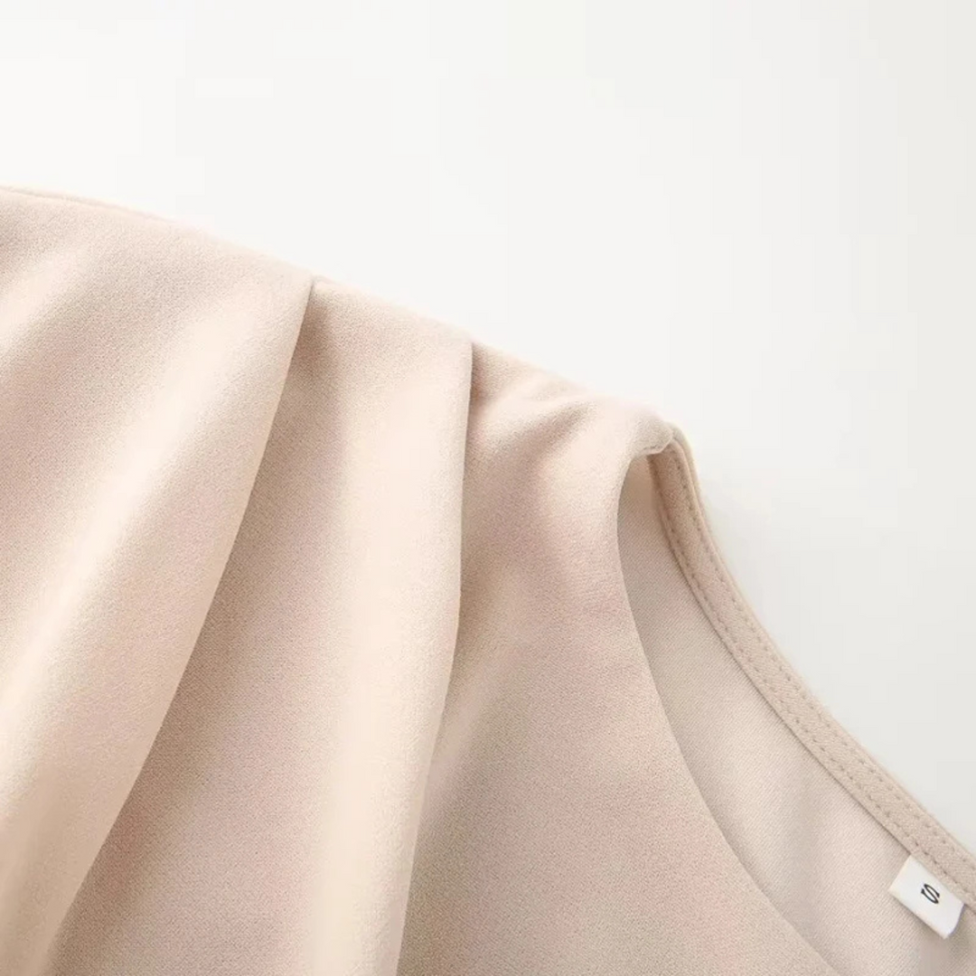 Katrin | Schickes Rüschenkleid – Ärmelloses Sommer-Midikleid für elegante Partys