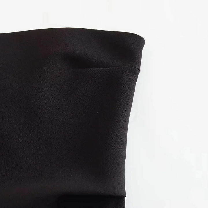 Brigitte | Schulterfreies Schwarzes Corsagenkleid