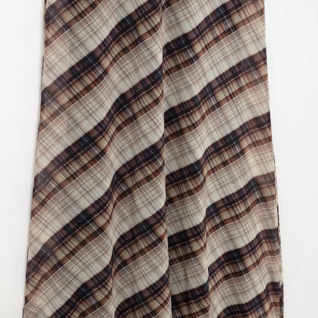 Carola | Langärmliges Maxikleid mit Mesh-Print für festliche Frühlingsanlässe