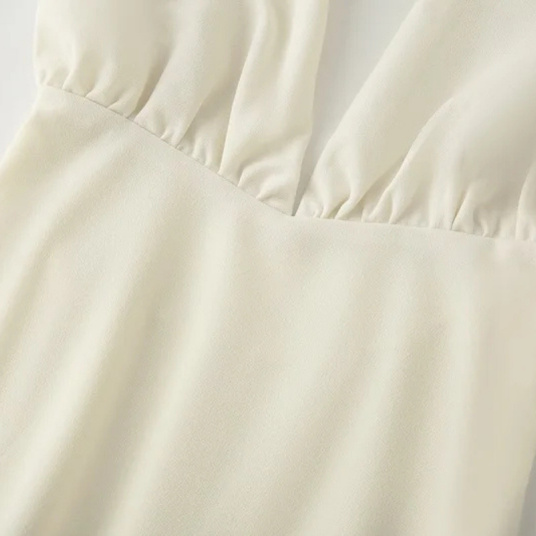 Heike | Rückenfreies, schulterfreies Sommer-Midikleid für elegante Abende