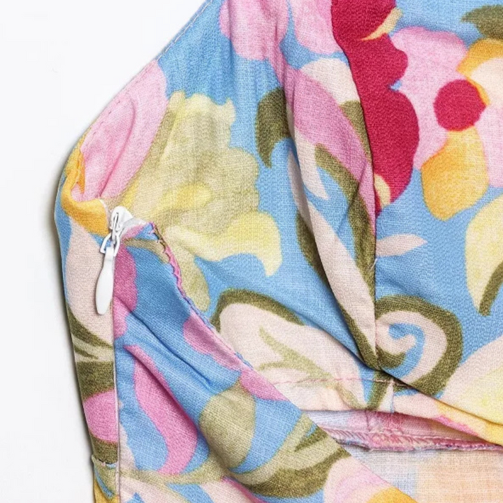 Ute | Schulterfreies, rückenfreies Sommerkleid mit Neckholder für Strand und Party