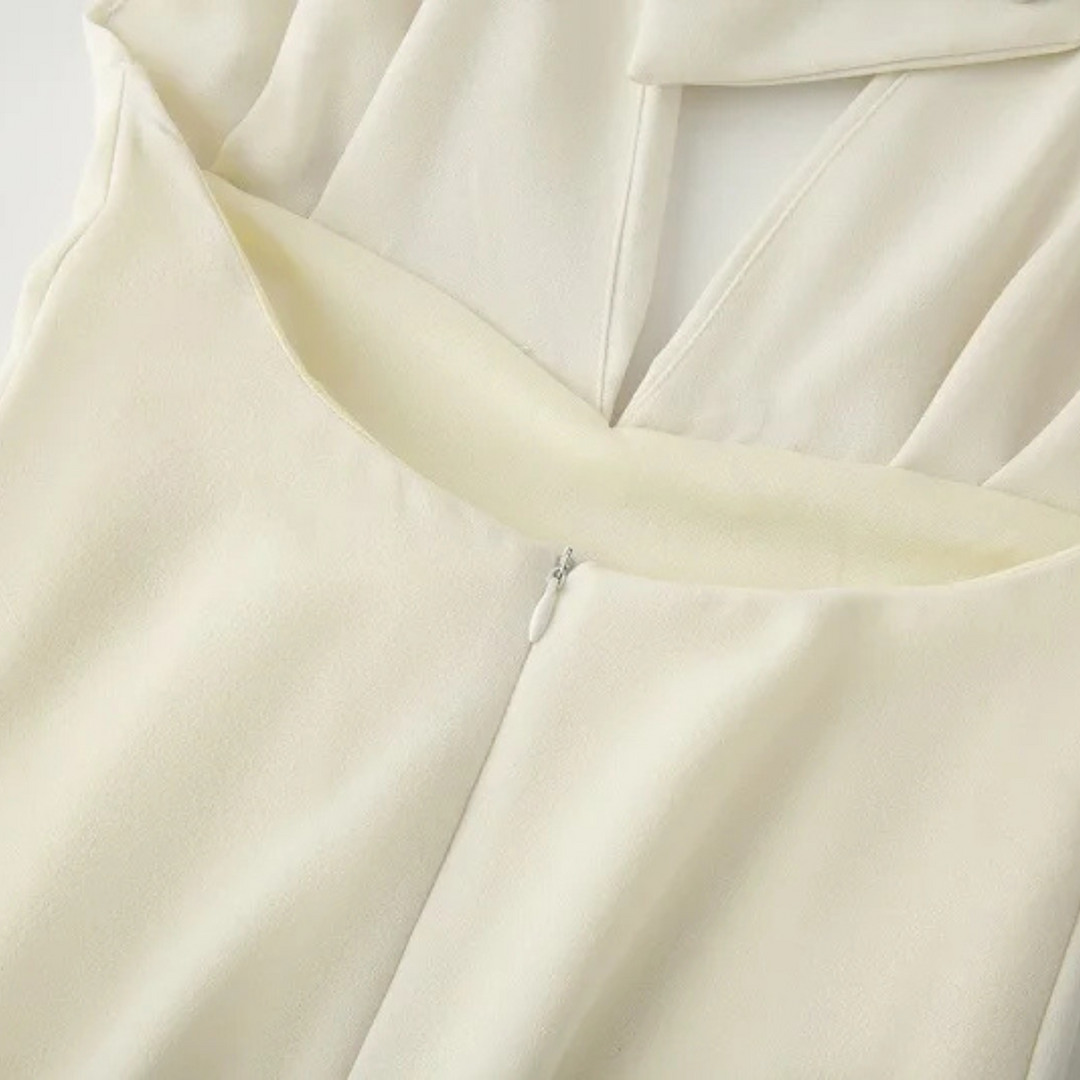 Heike | Rückenfreies, schulterfreies Sommer-Midikleid für elegante Abende